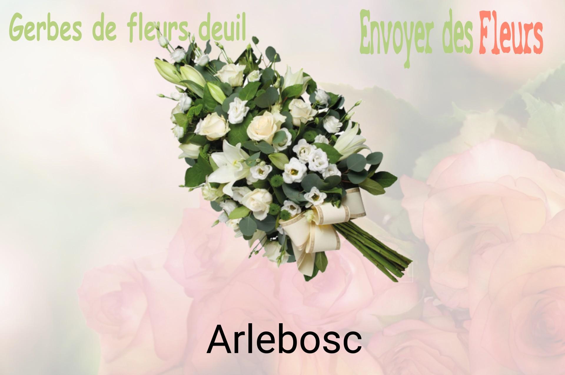 Gerbe de fleurs de deuil livrée à Arlebosc
